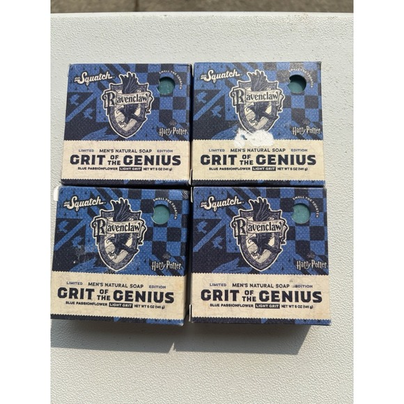 4-Pack Dr. Squatch Harry Potter Grit of the‎ Genius Ravenclaw Natural Soap 5oz - Picture 1 of 2